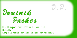 dominik paskes business card